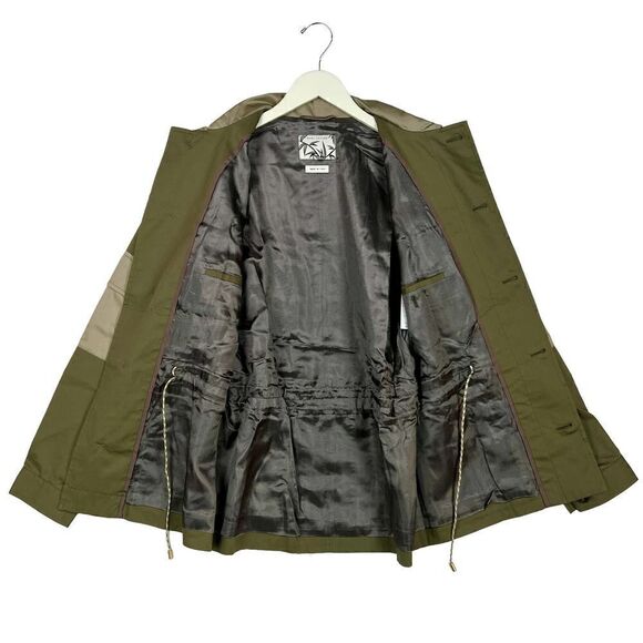 New Marc Jacobs Men IT 46 Olive Green Color Block Twill Safari Jacket Italy $700 - Picture 6 of 16